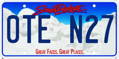 SD license plate 0TEN27