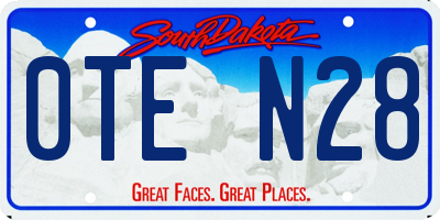 SD license plate 0TEN28
