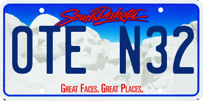 SD license plate 0TEN32