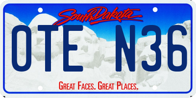 SD license plate 0TEN36