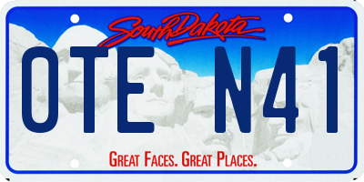SD license plate 0TEN41