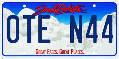 SD license plate 0TEN44