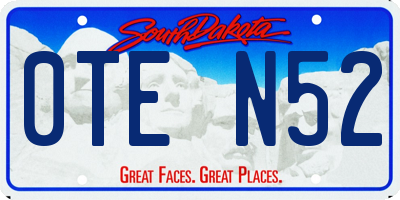 SD license plate 0TEN52