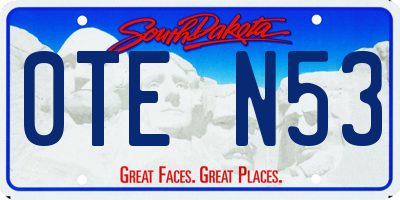 SD license plate 0TEN53