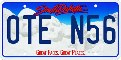 SD license plate 0TEN56