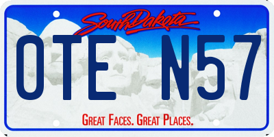 SD license plate 0TEN57