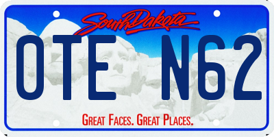 SD license plate 0TEN62