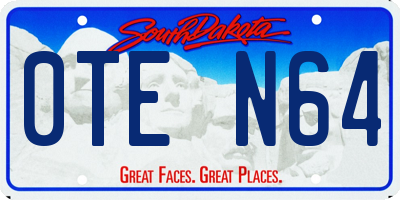 SD license plate 0TEN64