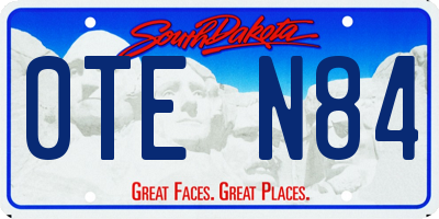 SD license plate 0TEN84