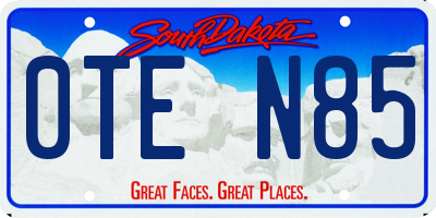 SD license plate 0TEN85