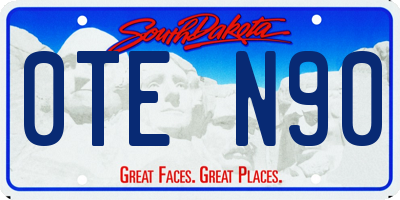 SD license plate 0TEN90