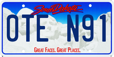 SD license plate 0TEN91