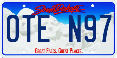 SD license plate 0TEN97