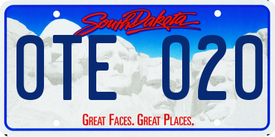 SD license plate 0TEO20