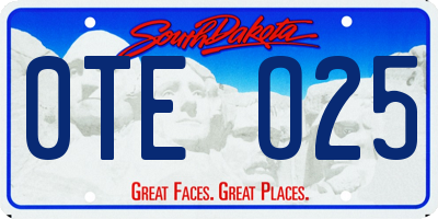 SD license plate 0TEO25
