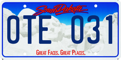 SD license plate 0TEO31