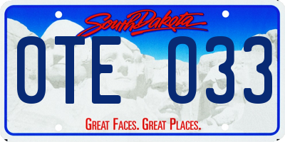 SD license plate 0TEO33
