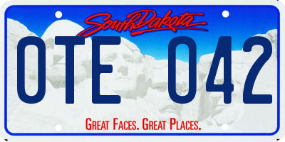 SD license plate 0TEO42