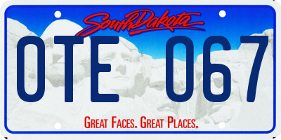 SD license plate 0TEO67
