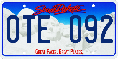 SD license plate 0TEO92