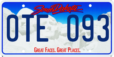 SD license plate 0TEO93