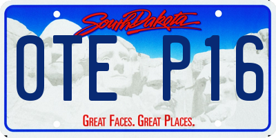 SD license plate 0TEP16