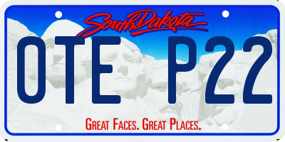 SD license plate 0TEP22