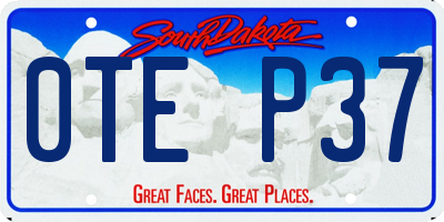 SD license plate 0TEP37
