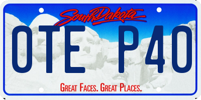 SD license plate 0TEP40
