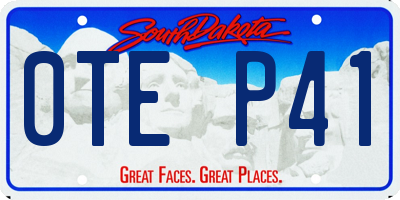 SD license plate 0TEP41