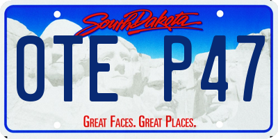 SD license plate 0TEP47