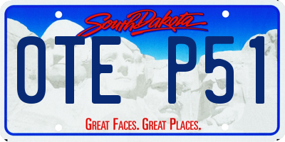 SD license plate 0TEP51