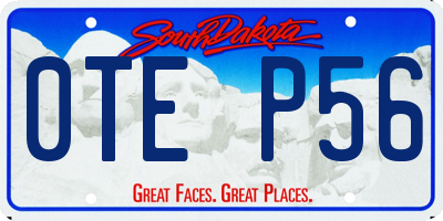 SD license plate 0TEP56