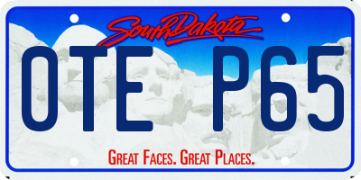SD license plate 0TEP65