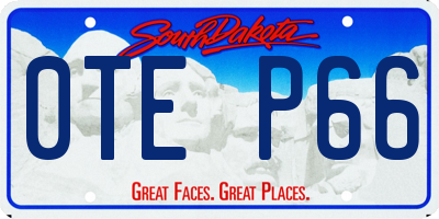 SD license plate 0TEP66