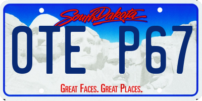 SD license plate 0TEP67