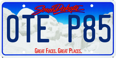 SD license plate 0TEP85
