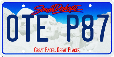 SD license plate 0TEP87