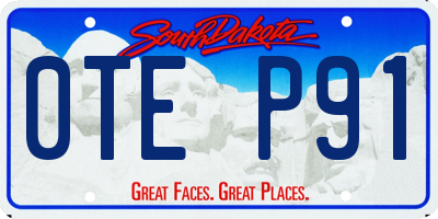SD license plate 0TEP91
