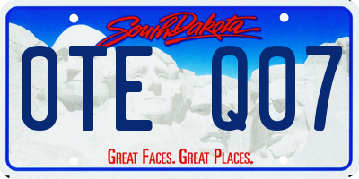 SD license plate 0TEQ07