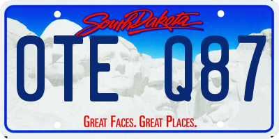 SD license plate 0TEQ87