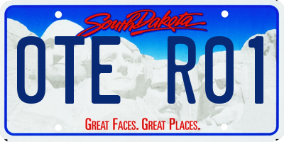 SD license plate 0TER01