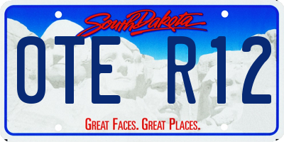 SD license plate 0TER12