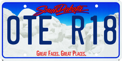 SD license plate 0TER18