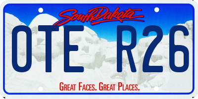 SD license plate 0TER26