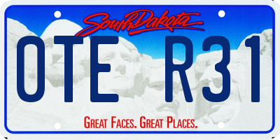 SD license plate 0TER31
