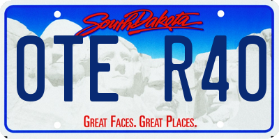 SD license plate 0TER40