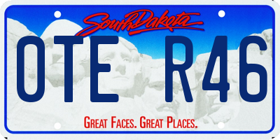 SD license plate 0TER46
