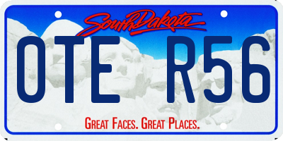 SD license plate 0TER56