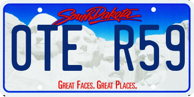 SD license plate 0TER59